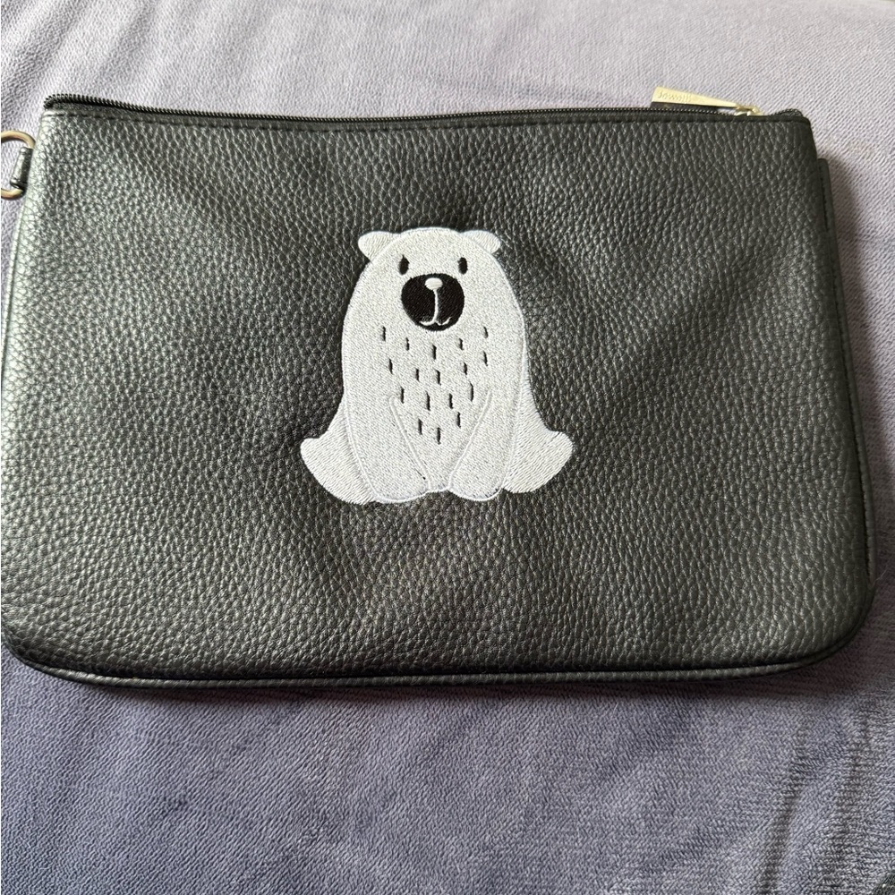 Thirty-One Black Clutch with Polar Bear Design